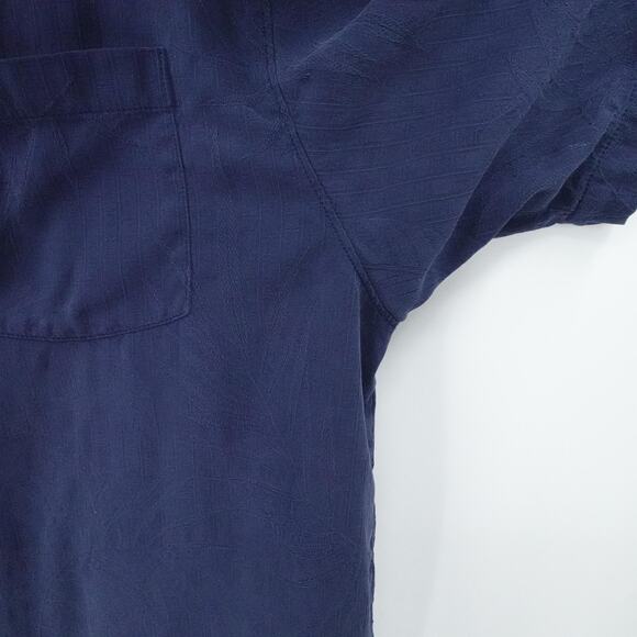 Tommy Bahama Shirt Mens XL Blue Palm Print Silk Camp Loop Collar Resort Vacation - Picture 10 of 16